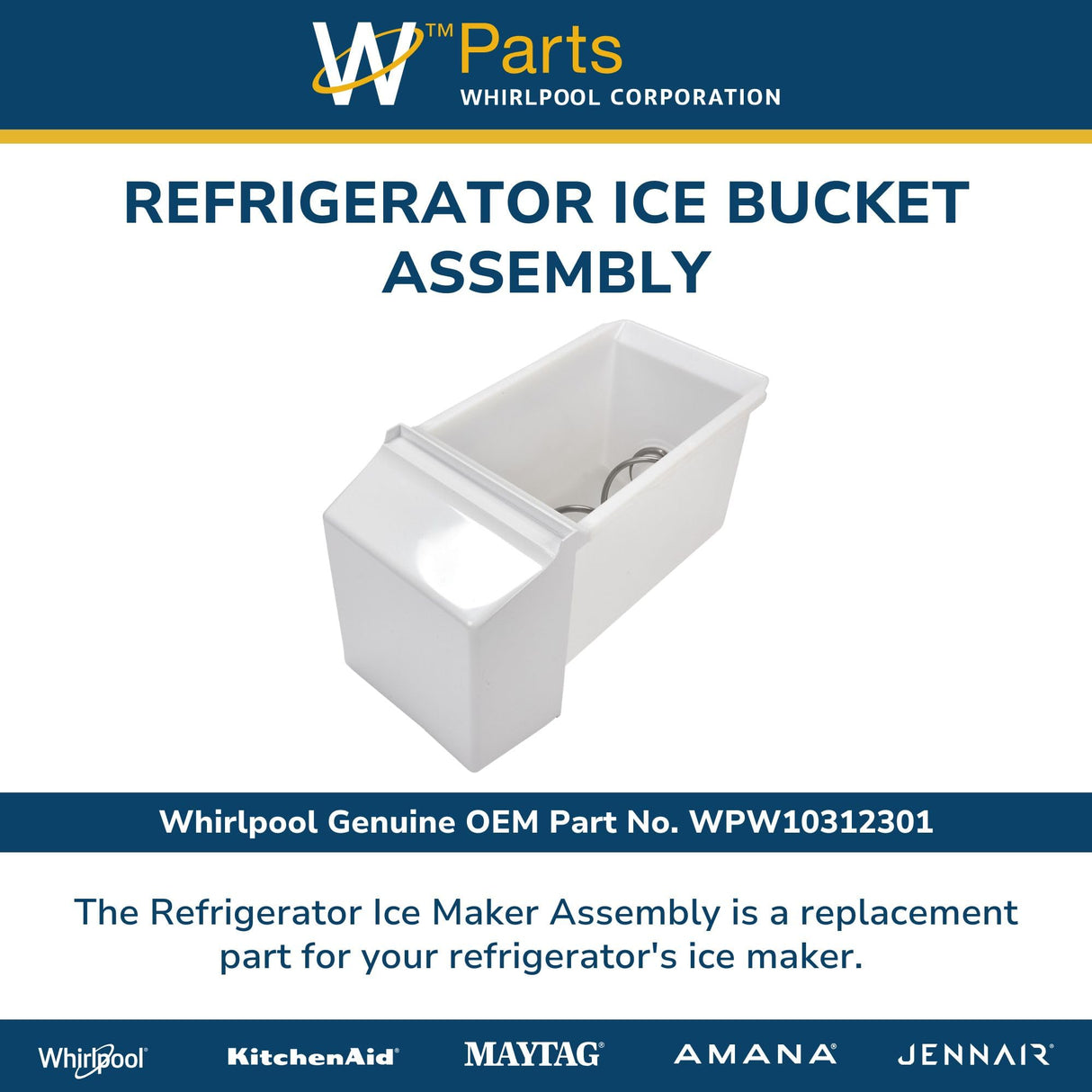 SxS Refrigerator Ice Bin Assembly