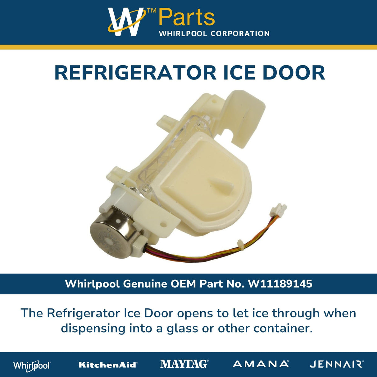 Whirlpool W11189145 Genuine OEM Refrigerator Ice Door