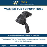 Whirlpool Hoses and Tubes W11366249 replacement part