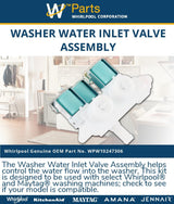 Whirlpool Valves WPW10247306 replacement part