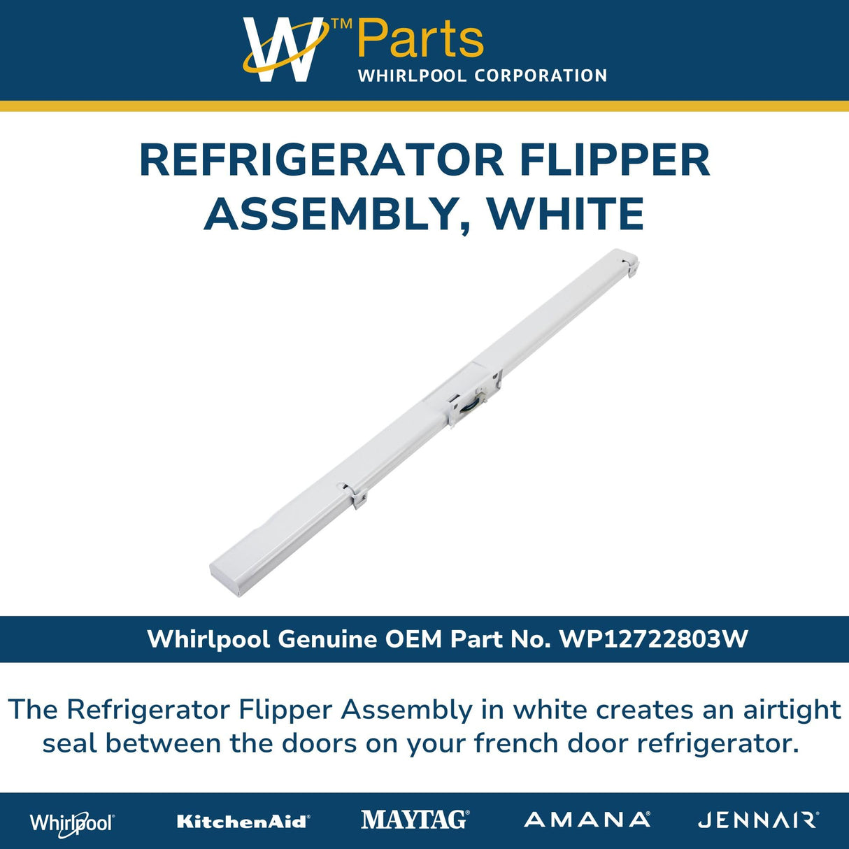Refrigerator Flipper Assembly, White