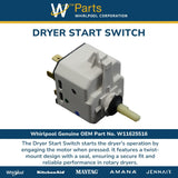 Whirlpool Switches W11625516 replacement part