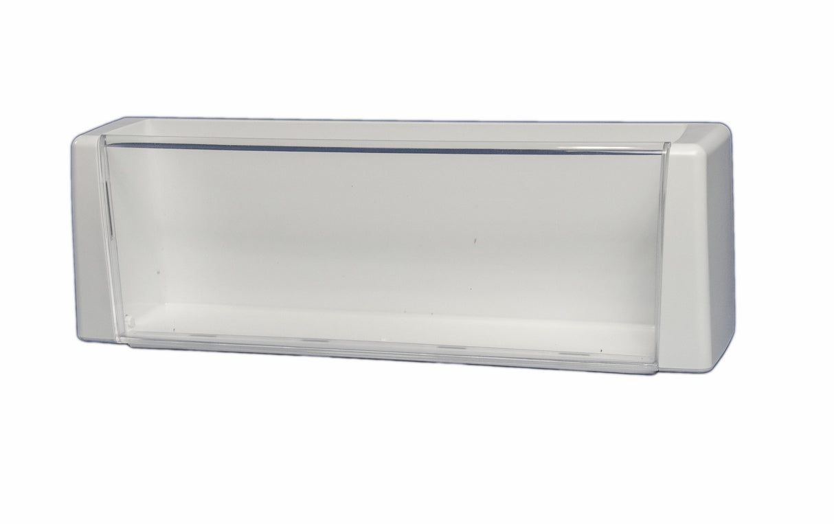 LG Electronics AAP33726606 Refrigerator Door Shelf/Bin. White with Clear Trim