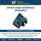 Whirlpool Circuit Boards and Touch Pads W11627521 replacement part
