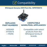 Whirlpool Switches WP9759474 replacement part