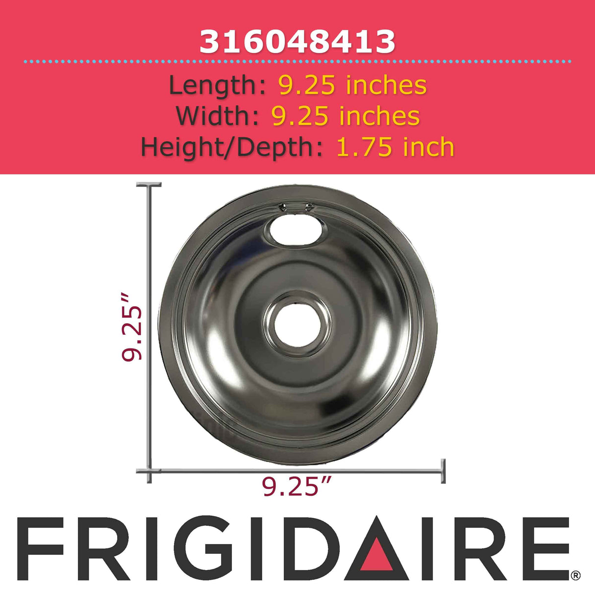 GENUINE Frigidaire 316048413 Chrome Drip Pan