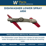 Whirlpool Spray Arms WPW10195601 replacement part