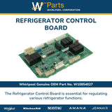 Whirlpool Circuit Boards and Touch Pads W10854027 replacement part