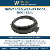 Whirlpool Seals and Gaskets W11318722 replacement part
