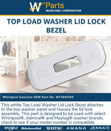 Whirlpool Latches W11643703 replacement part
