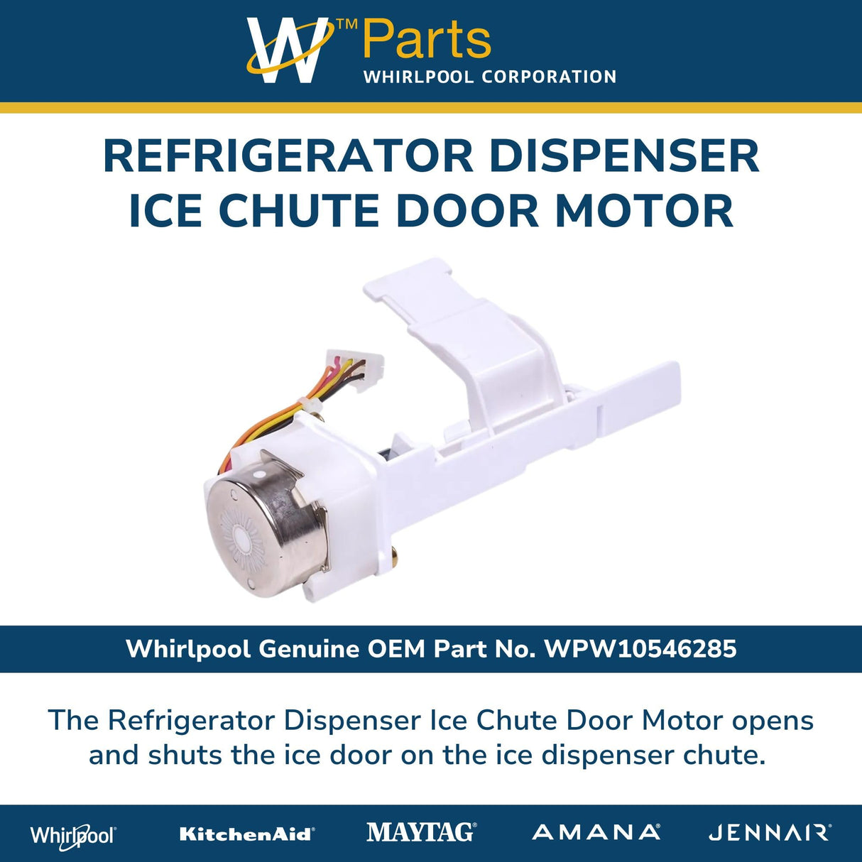 Whirlpool WPW10546285 Genuine OEM Refrigerator Dispenser Ice Chute Door Motor