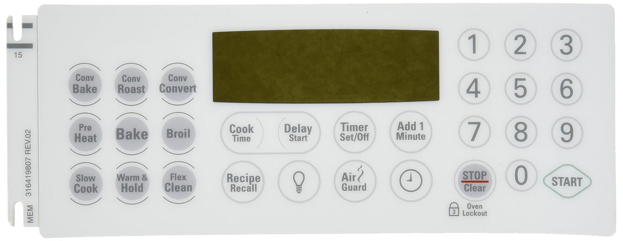 GENUINE Frigidaire 316419807 Overlay. Unit