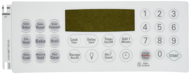 GENUINE Frigidaire 316419807 Overlay. Unit