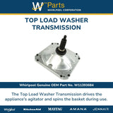 Whirlpool Transmissions and Clutches W11393684 replacement part