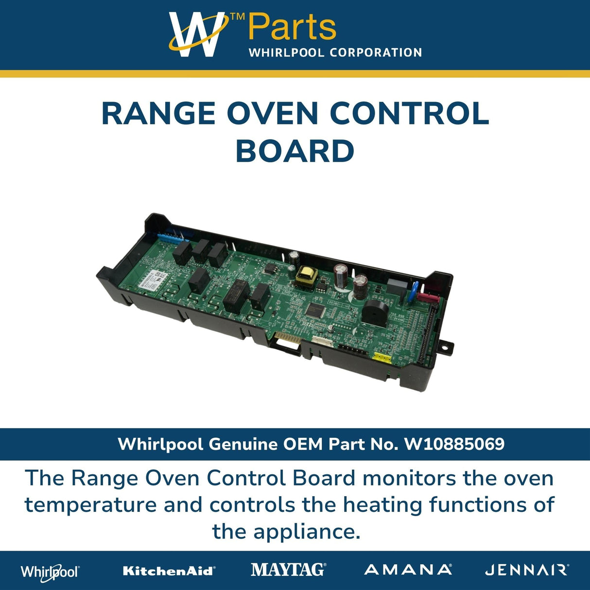 Whirlpool W10885069 Genuine OEM Range Oven Control Board