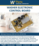 Whirlpool Timers W11621180 replacement part