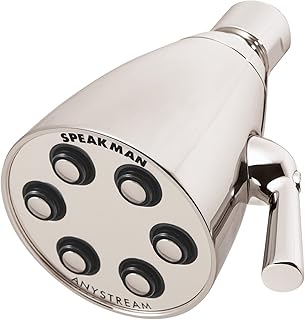 Speakman S-2252-PN Signature Brass Icon Anystream High Pressure Adjustable Shower Head, Polished Nickel
