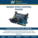 Whirlpool Circuit Boards and Touch Pads W10852104 replacement part