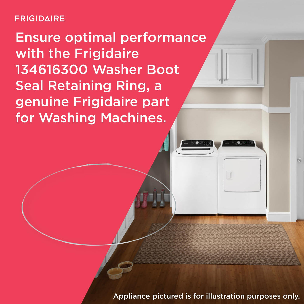Frigidaire 134616300 Washer Boot Seal Retaining Ring for Washing Machines