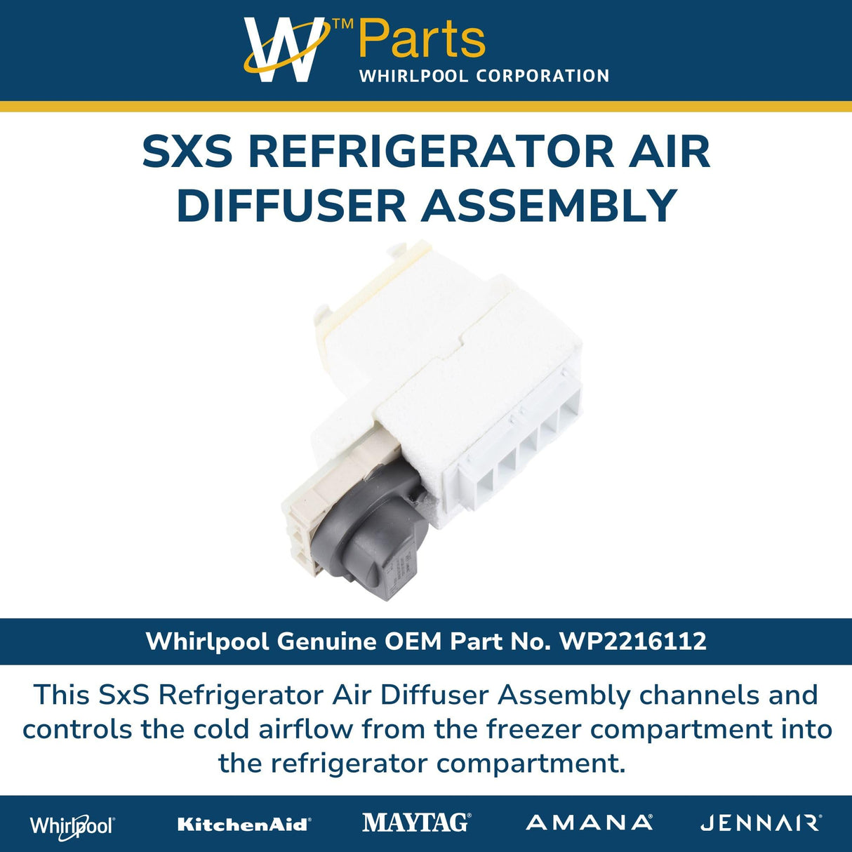 SxS Refrigerator Air Diffuser Assembly