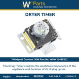 Whirlpool Timers WPW10436302 replacement part