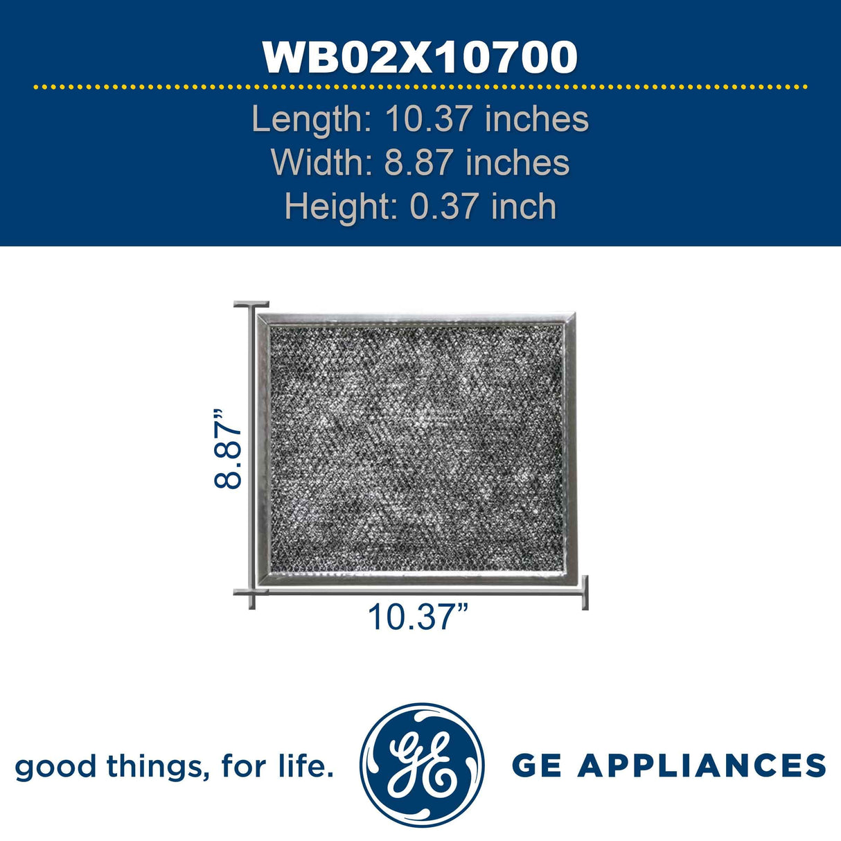 GE WB02X10700 Charcoal Filter