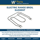 Whirlpool Elements and Burners WPW10207400 replacement part