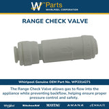 Whirlpool Valves WP2314271 replacement part