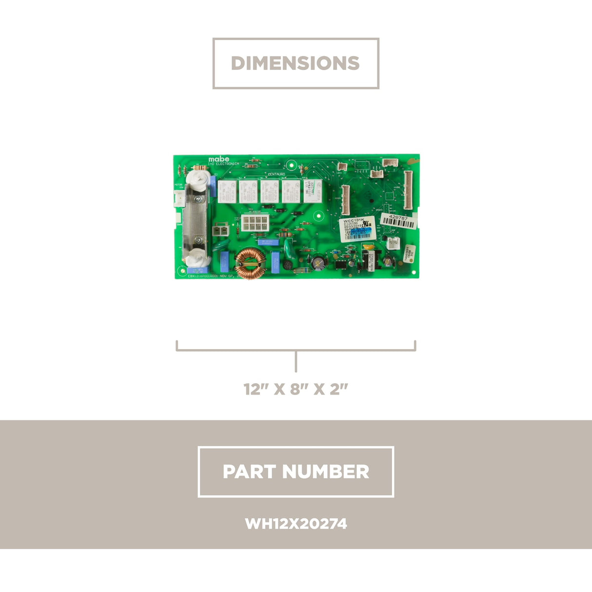 GE WH12X20274 Laundry Center Washer Electronic Control Board