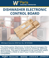 Whirlpool Circuit Boards and Touch Pads W11672039 replacement part