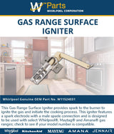 Whirlpool Igniters W11524031 replacement part