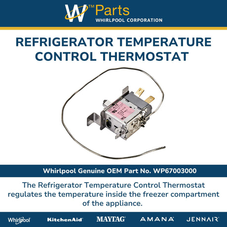 Top Freezer Refrigerator Temperature Control Thermostat