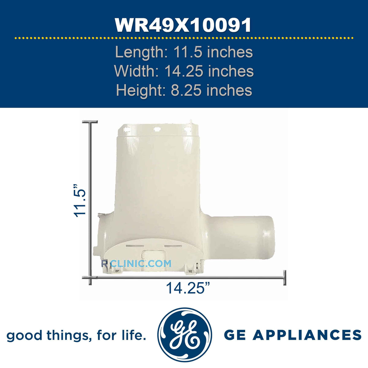 GE WR49X10091 Genuine OEM Damper Control Assembly (White)