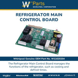 Whirlpool Circuit Boards and Touch Pads W11620204 replacement part