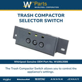 Whirlpool Switches W10813586 replacement part