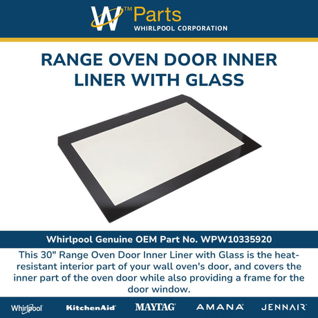 Range Oven Door Inner Liner with Glass
