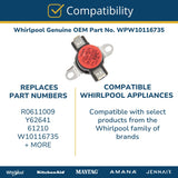 Whirlpool Thermostats WPW10116735 replacement part
