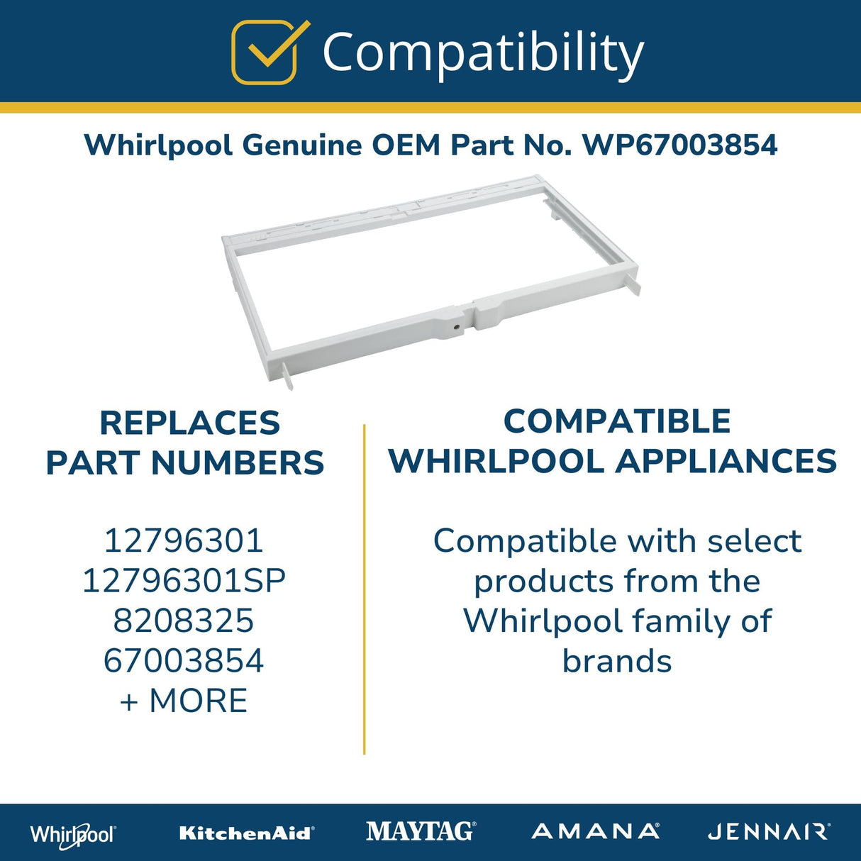SxS Refrigerator Crisper Frame