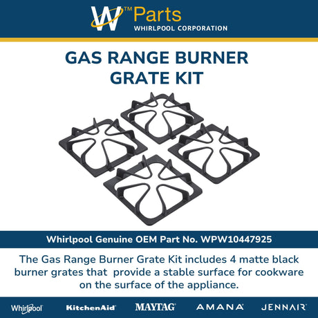 Gas Range Burner Grate Set
