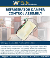 Whirlpool Thermostats WPW10479155 replacement part