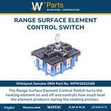 Whirlpool Switches WPW10312185 replacement part