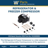 Whirlpool Compressors W10309995 replacement part