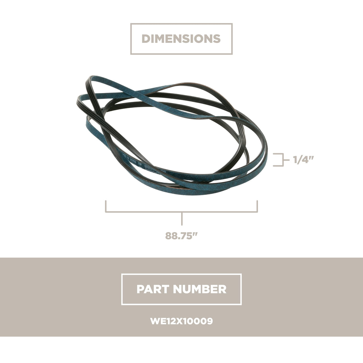 GE WE12X10009 Dryer Drum Belt