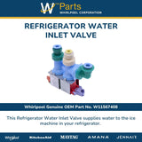 Whirlpool Valves W11567408 replacement part