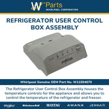 Whirlpool Timers W11594670 replacement part