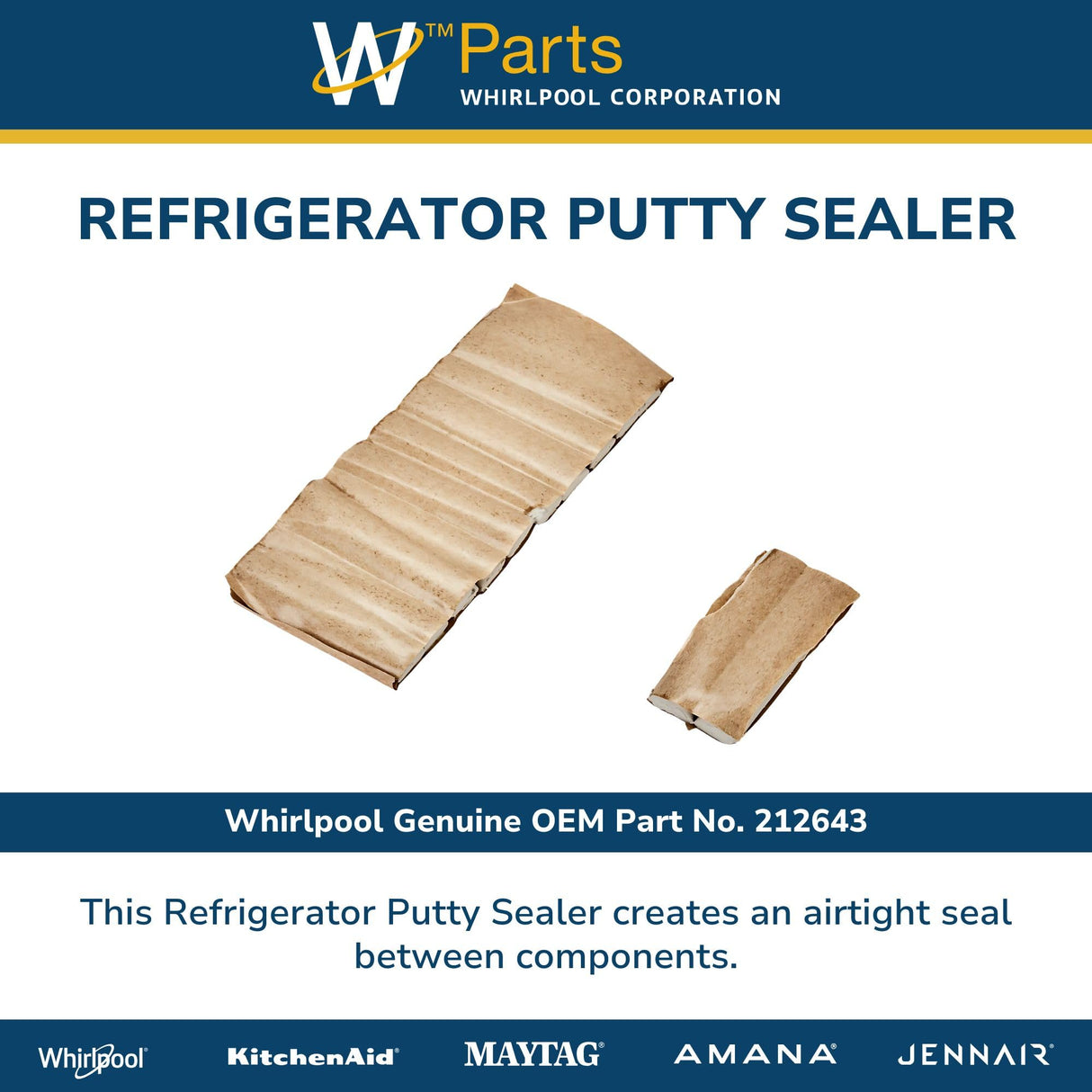 Whirlpool 212643 Genuine OEM Refrigerator Putty Sealer