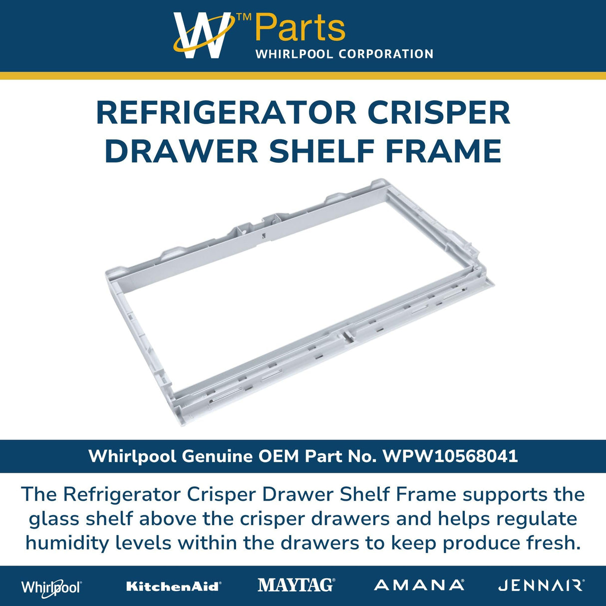 Bottom Freezer Refrigerator Crisper Frame
