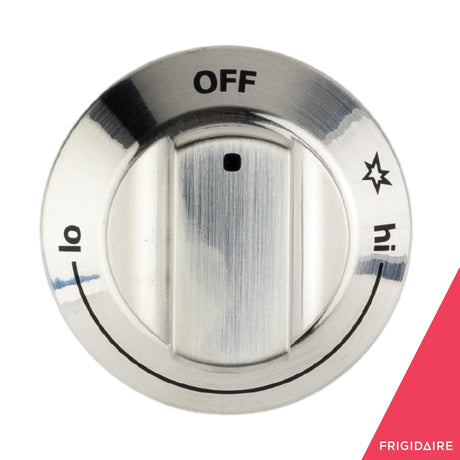 Frigidaire 318242275 Stovetop Burner Knob for Gas Ranges and Stoves, Chrome