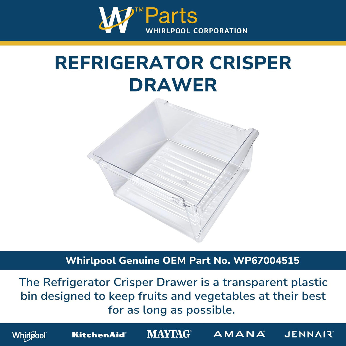 SxS Refrigerator Crisper Drawer