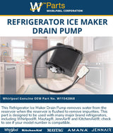 Whirlpool Pumps W11542868 replacement part